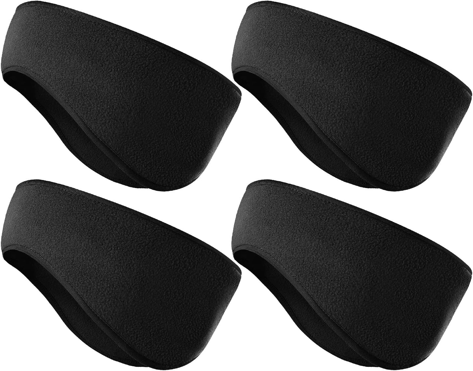 KXCOFTXI Mens Headbands - 4 Pieces Earmuffs Warmer for Winter - Sports Headband for Running Skiing Yoga Workout