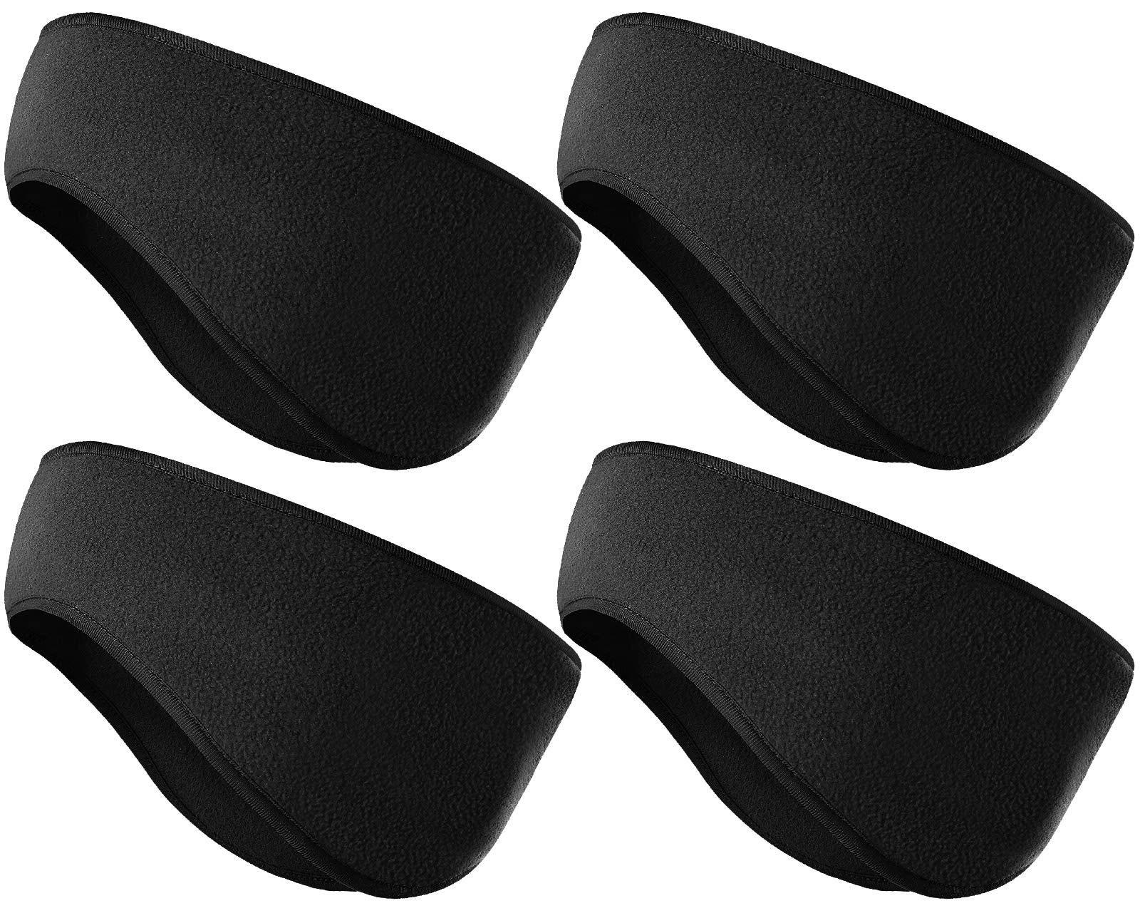 KXCOFTXI Mens Headbands - 4 Pieces Earmuffs Warmer for Winter - Sports Headband for Running Skiing Yoga Workout