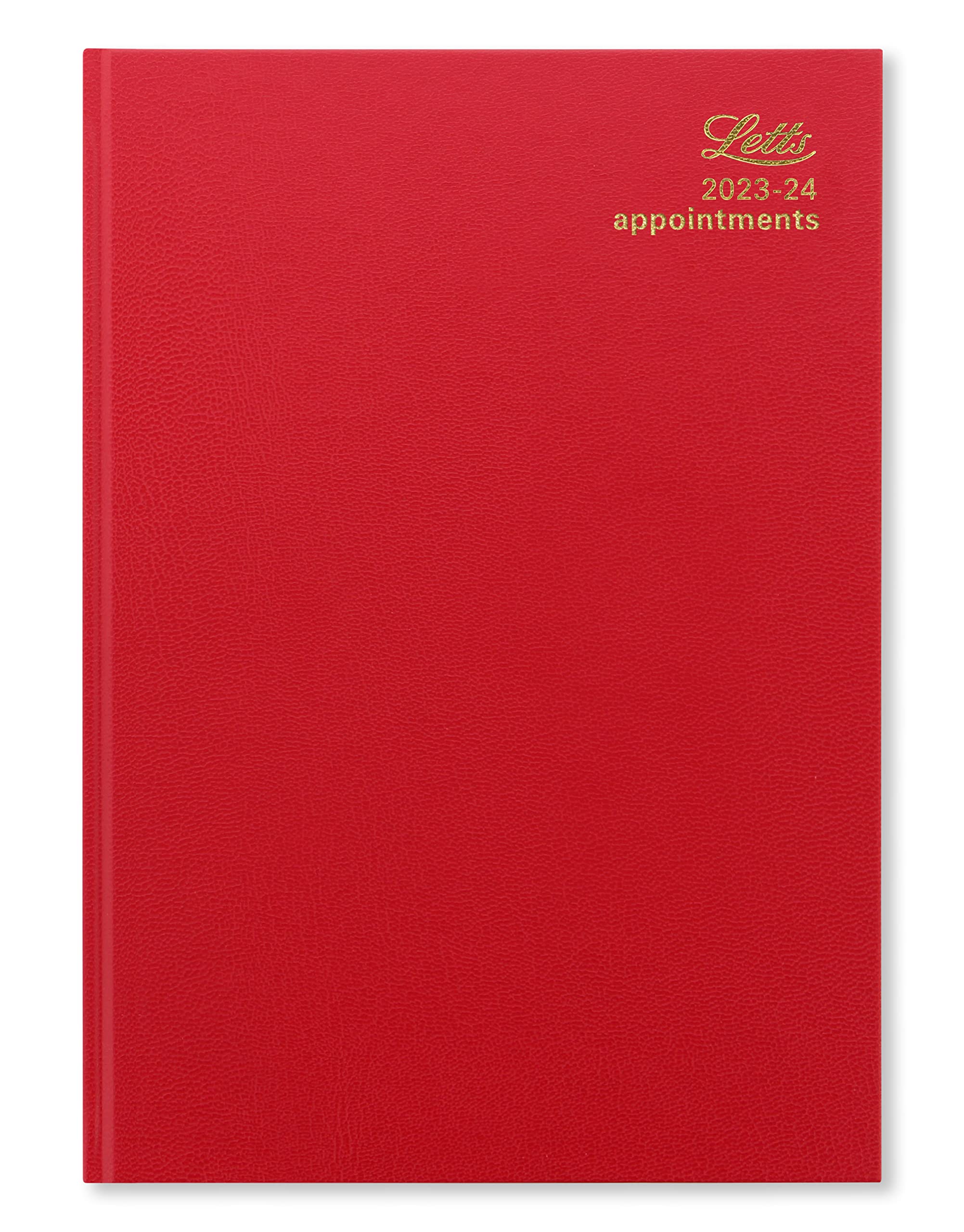 Letts Standard A4 academic 2023/2024 day to a page with appointments diary - red