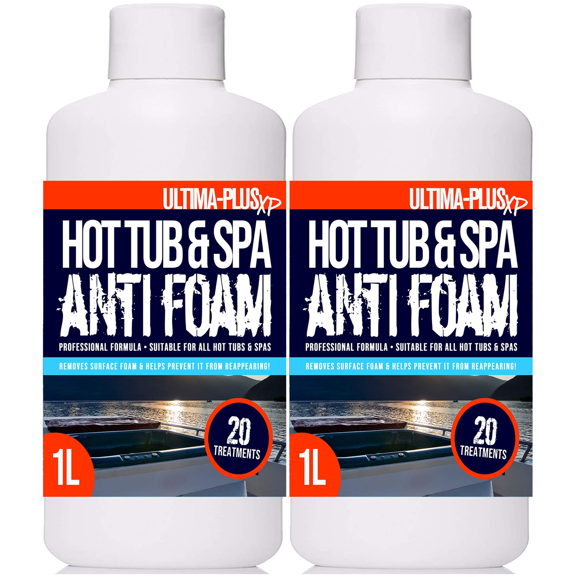 ULTIMA-PLUS XP Hot Tub & Spa Anti Foam - Removes Surface Foam Quickly and Easily - Suitable For All Hot Tubs (2 Litre)