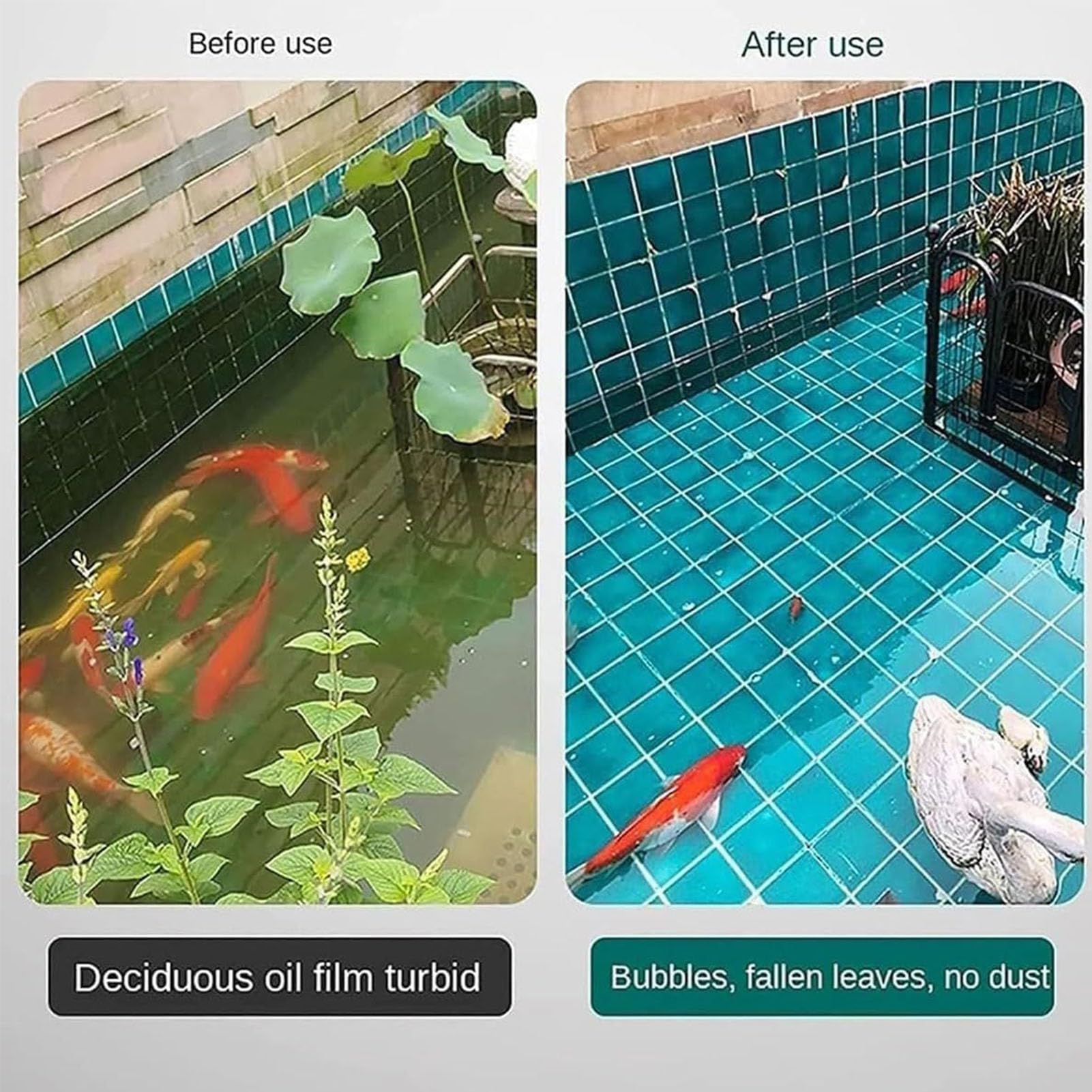 Pulitore Automatico Per Piscina, Skimmer Galleggiante Per Laghetto 43w/70w | Filtro Di Purificazione Con Cestello Per Foglie E Aeratore, Cavo Da 10m, Per Laghetto Con Pesci Piscina E Giardino(45W)