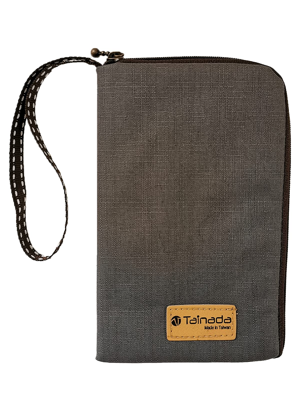 Taianda Women Phone Wristlet Wallet Pouch, Zippered Dual Slots (Gray)