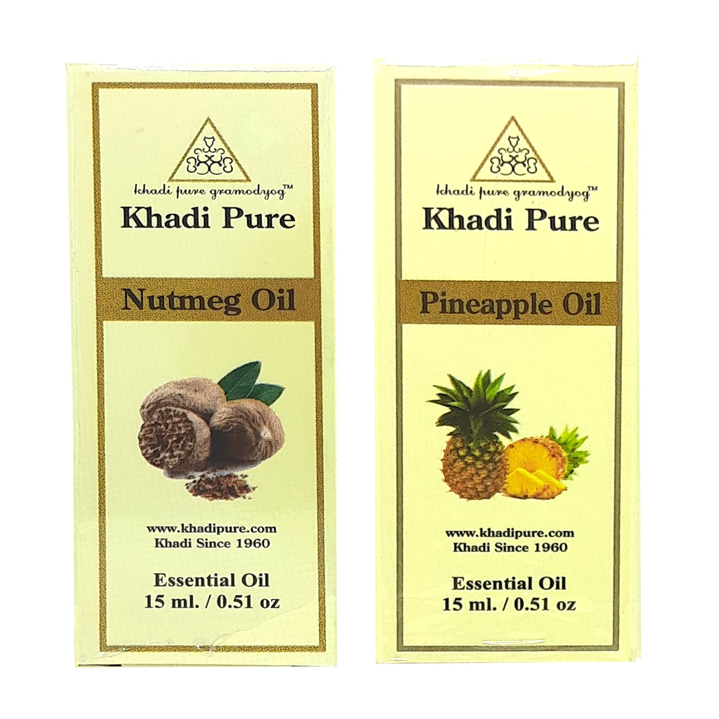Khadi Pure Nutmeg & Pineapple Essential Oil | Warm & Refreshing Aromatherapy Blend | Energizes Senses, Enhances Mood & Revitalizes Skin | 100% Natural & Therapeutic Grade | Pack of 2 (15 ml Each)-image-16