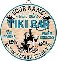 Vista 11 de V VIBEPY Letrero de madera personalizado de Tiki Bar, decoraciones de barra TIki, decoración de salón Tiki, letrero de barra Tiki Huts, letrero