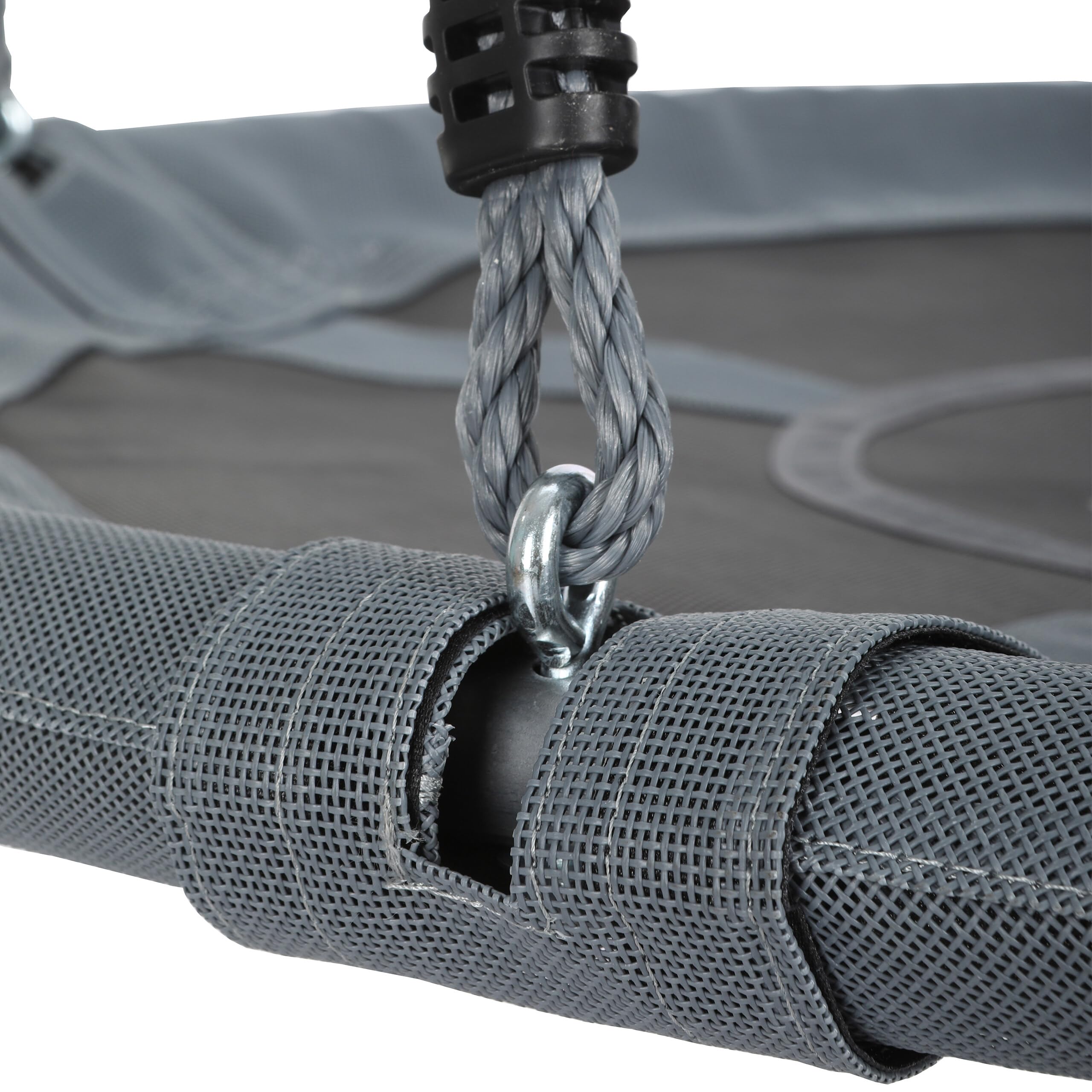 Relaxdays Altalena Nido XXL Rotonda, Regolabile, Fino a 300 kg, Outdoor, Ø 120 cm, Grigia