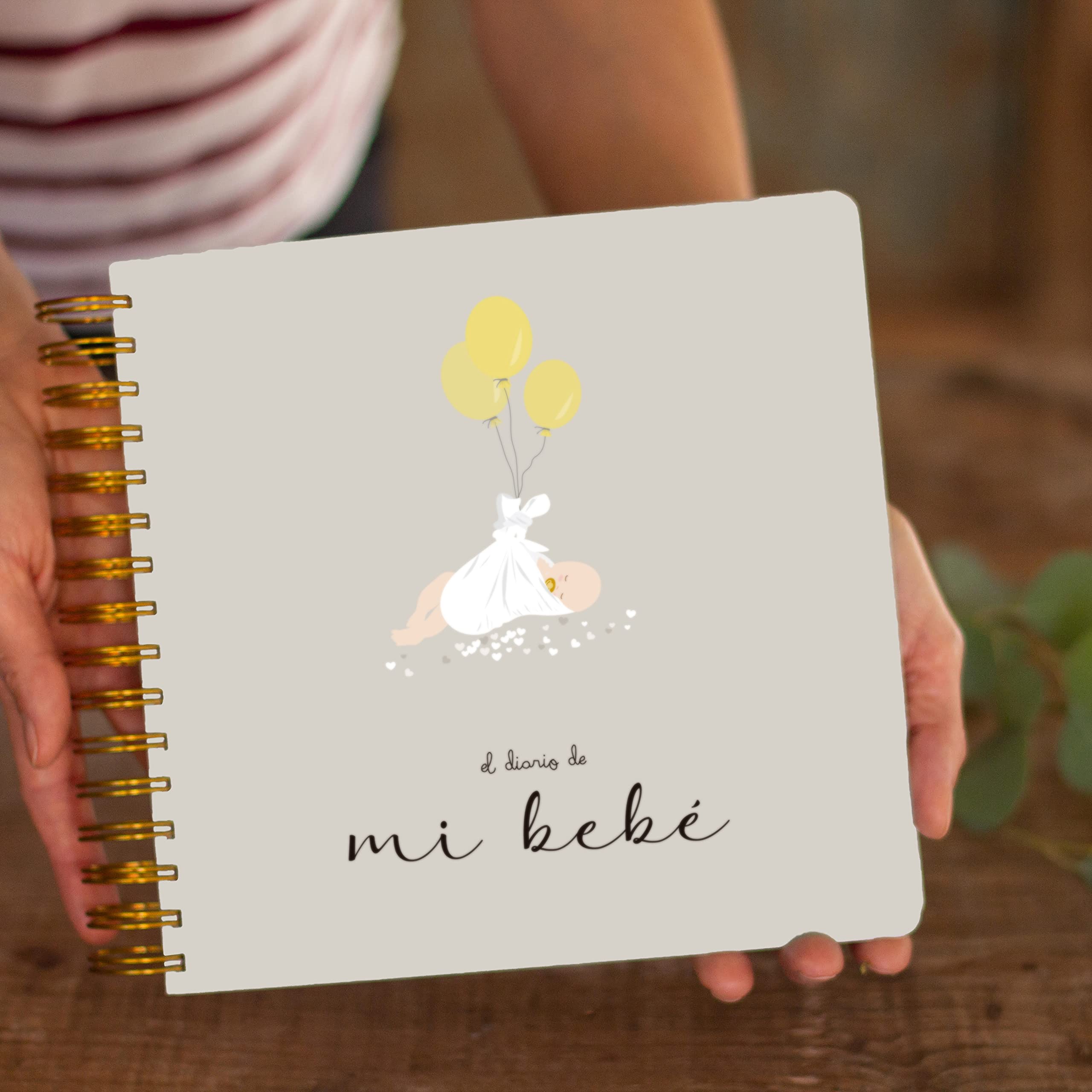 Susiko Diario del Bebé, Unisex, Álbum, Libro de Recuerdos Precioso para tu Hijo el Día de Mañana, Aquí Empieza la Aventura Blanco (SSKDIA)