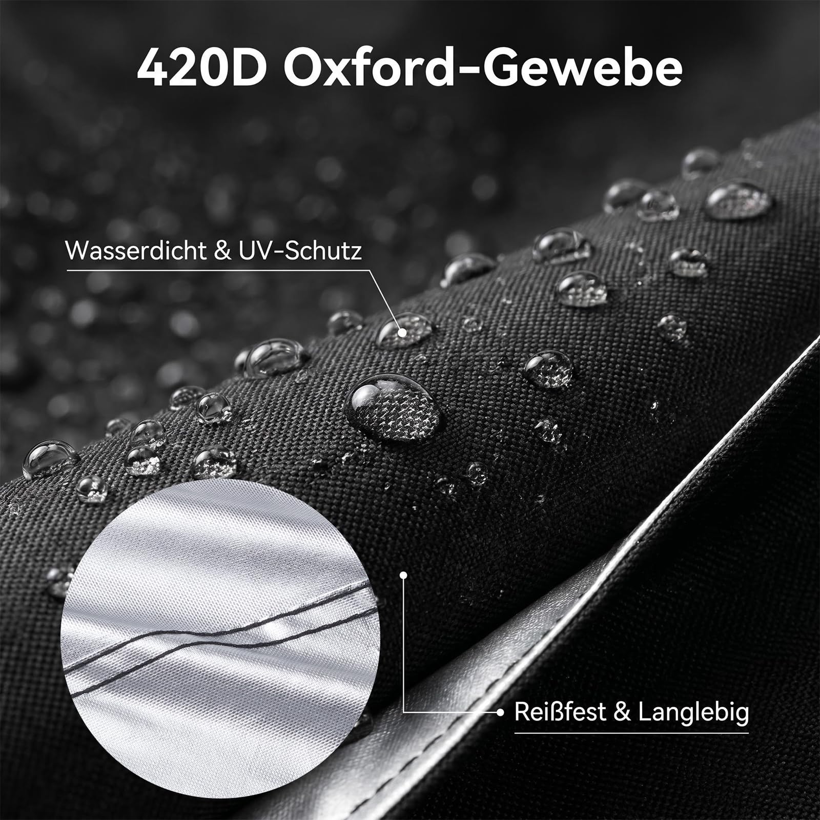 Strandkorb Schutzhülle 420D Oxford Wasserdicht Strandkorbhülle UV-beständige Abdeckung Abdeckhaube für Strandkörbe 120x90x160/145cm
