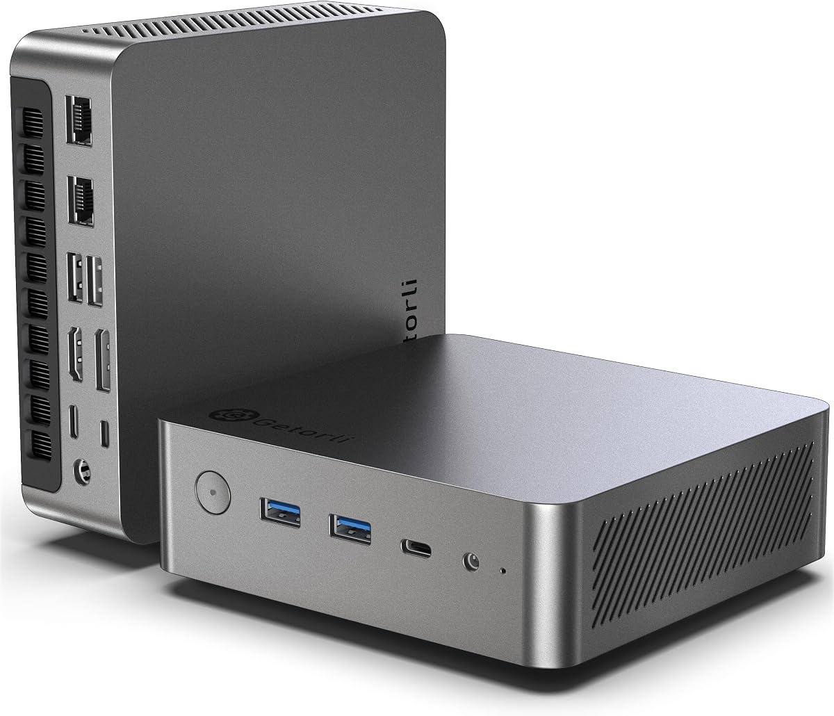 Mini PC AI AMD Ryzen 7 Pro 8845HS CPU Radeon 780M Gráficos PC compacta para juegos 32GB DDR5 RAM 1TB NVMe SSD Computadora de escritorio pequeña Dual 2.5GLAN 4K HDMI DP Micro PC WiFi 6 BT5.3 SO precompilado Oficina