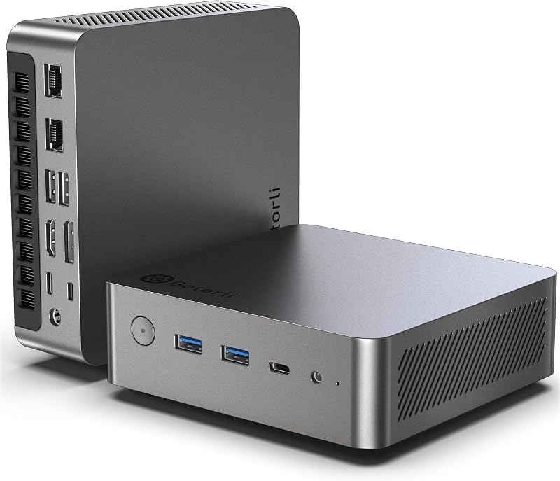 Mini PC AI AMD Ryzen 7 Pro 8845HS CPU Radeon 780M Gráficos PC compacta para juegos 32GB DDR5 RAM 1TB NVMe SSD Computadora de escritorio pequeña Dual 2.5GLAN 4K HDMI DP Micro PC WiFi 6 BT5.3 SO precompilado Oficina