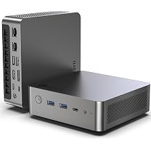 Getorli Mini PC AMD Ryzen 7 Pro 8845HS CPU 8C/16T Radeon 780M Graphics Gaming PC 32GB DDR5 RAM 1TB SSD Small Desktop Computer 4K HDMI and DP WiFi 6 Bluetooth 5.3 for Gaming Home Office and Daily Use