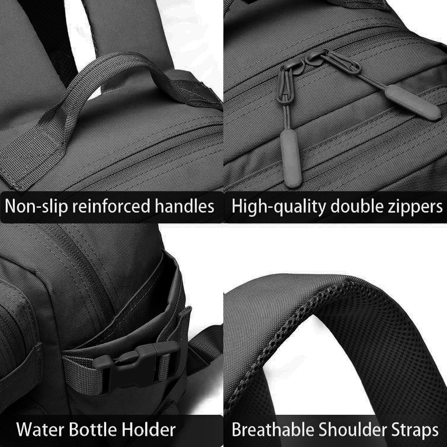 Mini Tactical Backpack for Men and Women, 9L Small Molle Backpack for Woman Military Backpacks for Gym, Hiking, Daily, Travel, Camping (Black) - Image 5