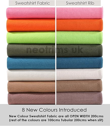 Miniatura 4 de Tela de sudadera y punto acanalado a juego para recortar material de jersey de forro polar cepillado, estándar europeo y aprobado por la escuela, 35