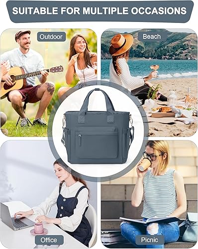 Miniatura 6 de Lonchera térmica para mujer, bolsa de almuerzo grande con correa para el hombro, lonchera para adultos, bolsas de almuerzo frescas para mujeres y