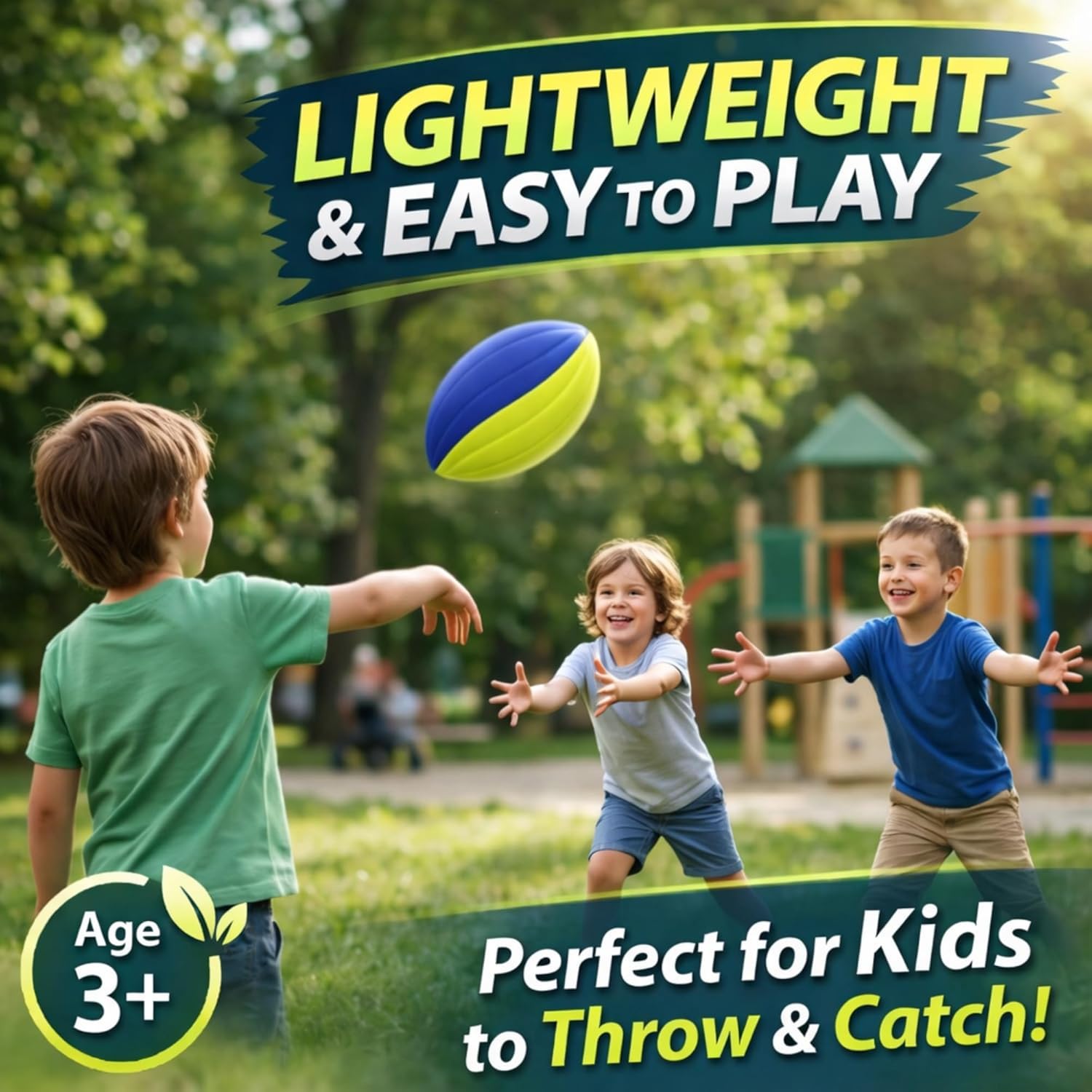 Liberty Imports 8.5" Foam Spiral Football PU Coated High Density Soft Balls, Set of 3, for Kids Sports Training Practice Indoor Outdoor Play