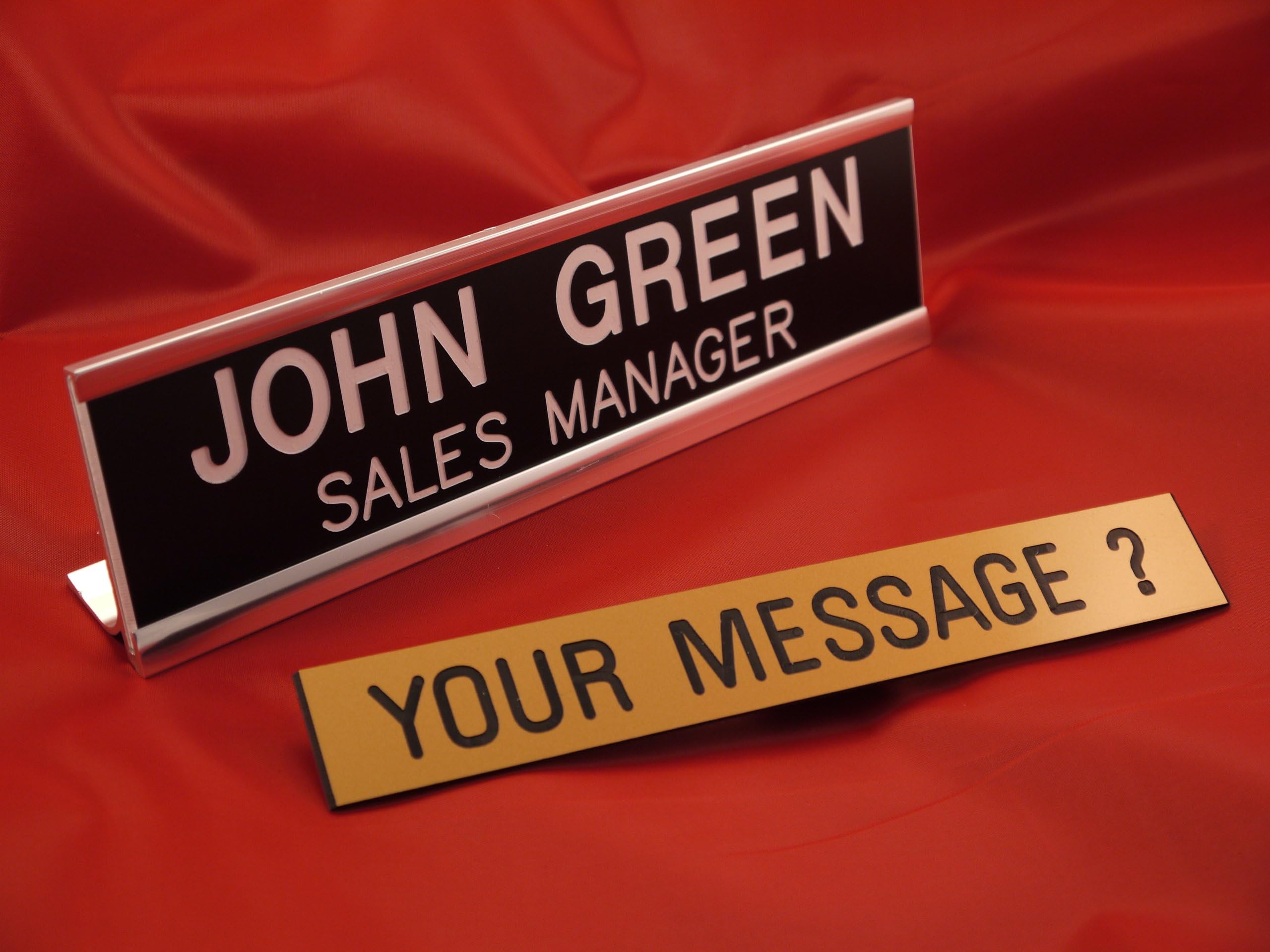 Executive Aluminium Desk Sign - 204mm x 50mm