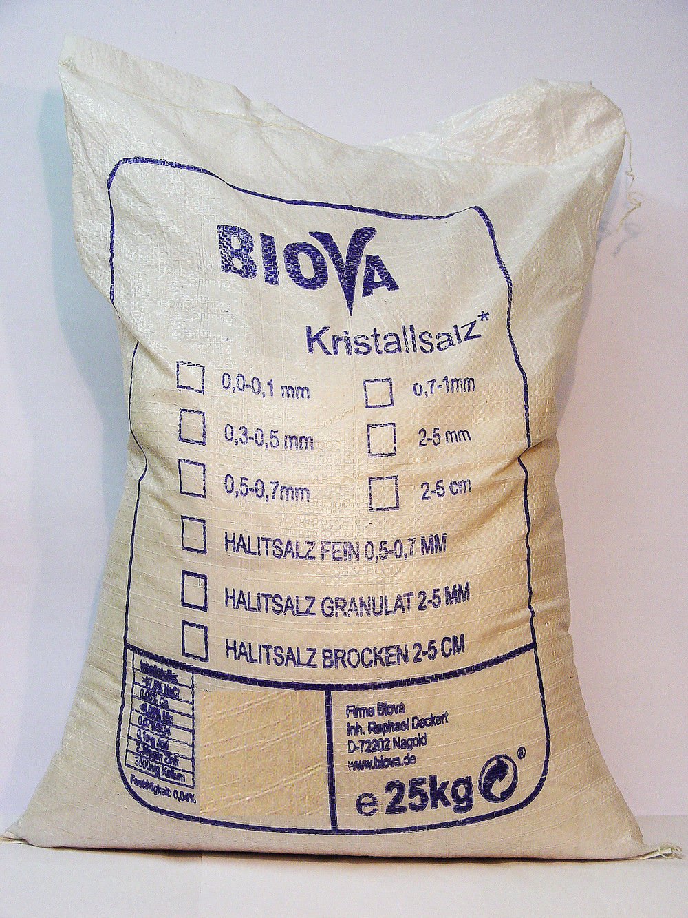 Kubisches Halitsalz fein 0,3-0,5mm 25kg -"Weißes Gold"23100