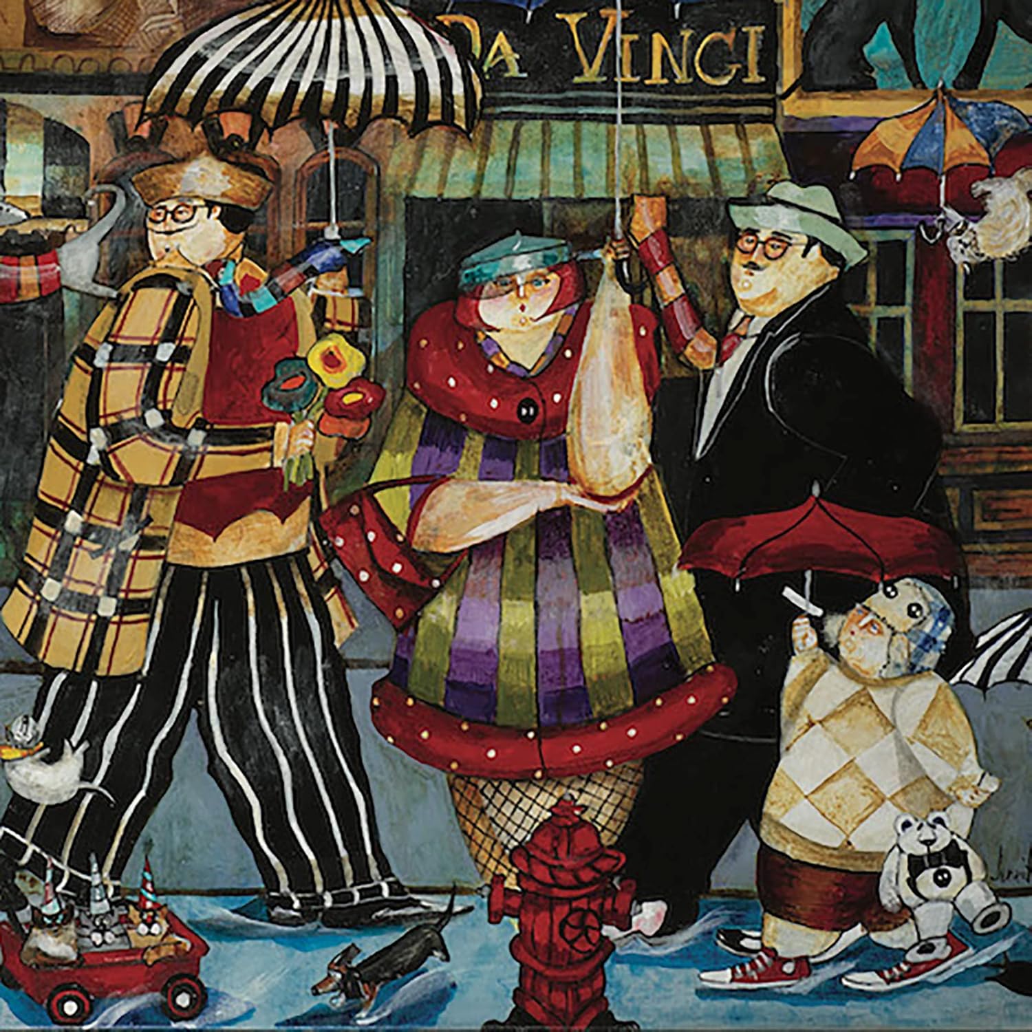 Raining Cats and Dogs in Paris by Jennifer Garant, 24 x 30 1000 Piece Puzzle
