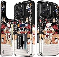 Vista 48 de LETO para iPhone 15 Pro Funda tipo cartera - Tapa tipo folio con patada - Diseños de moda - Tarjetero - Funda protectora para mujeres y niñas - 6.1