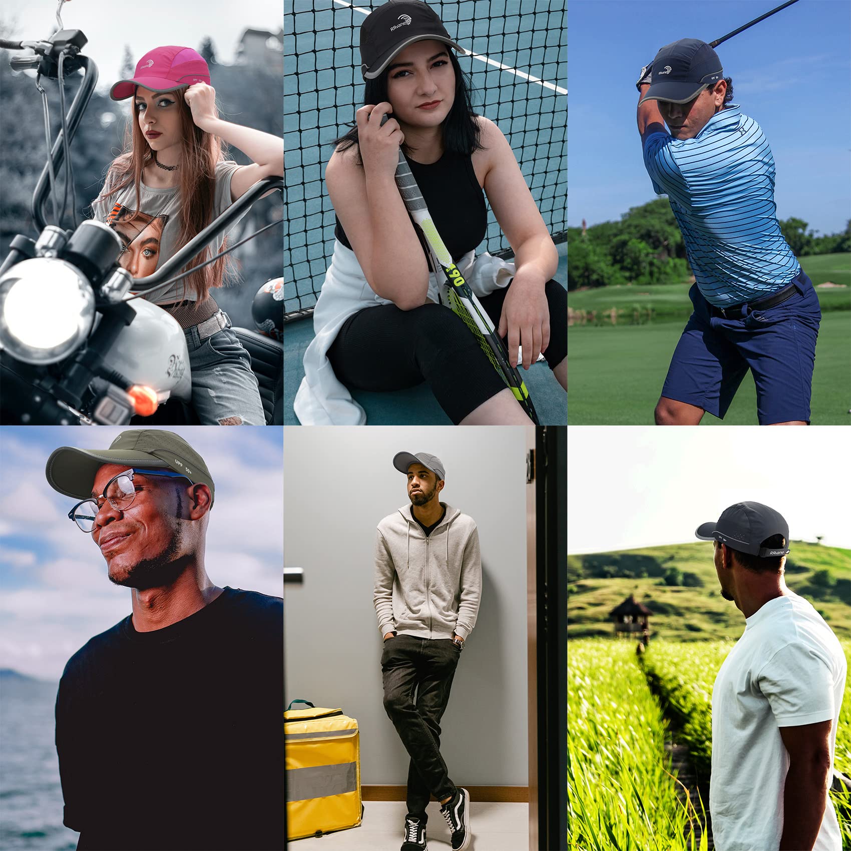 Laufmütze UPF50+ Schnell trocknend Outdoor Sport Hut Reflektierend Leicht Unstrukturierte Baseballkappe für Männer Frauen
