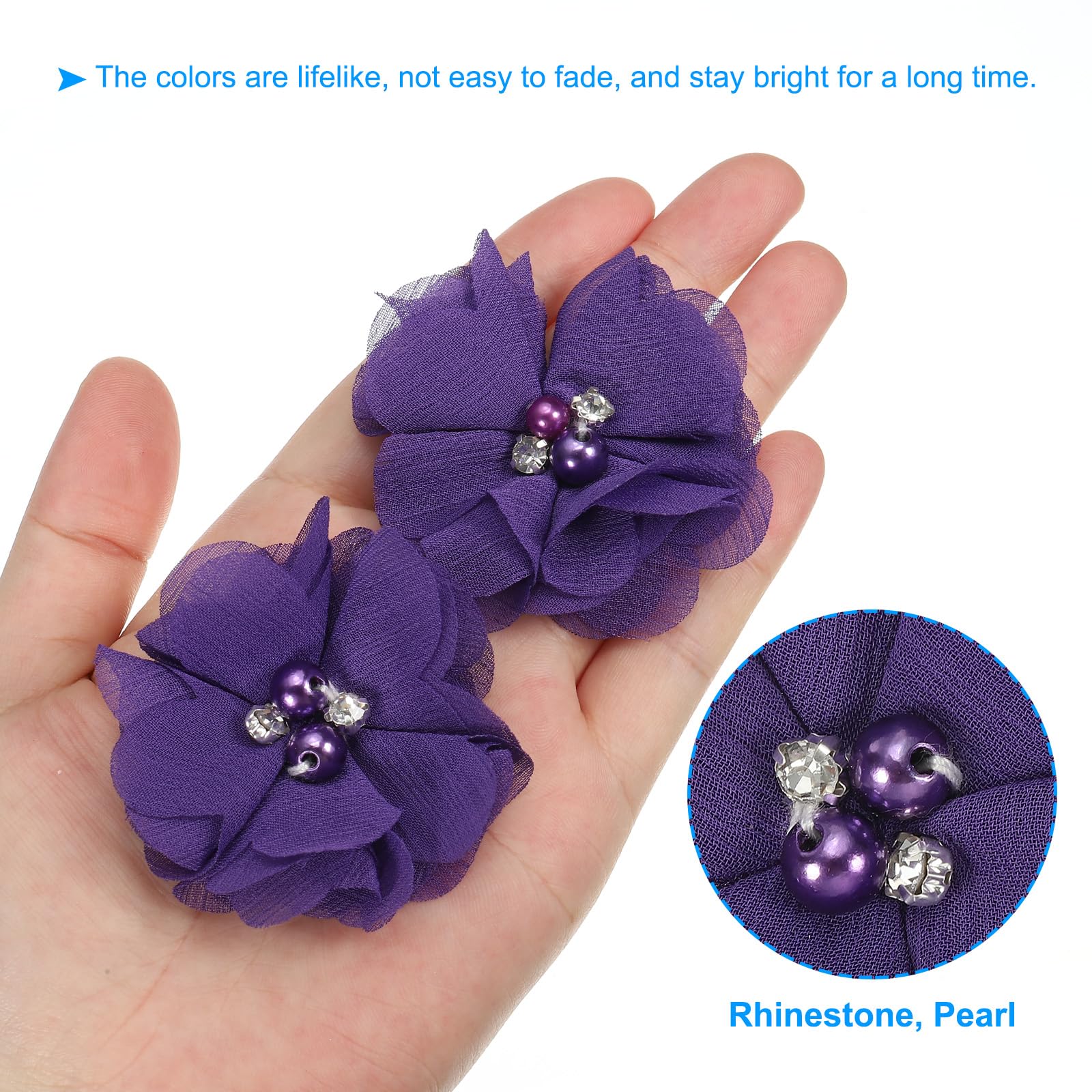 PATIKIL 2" Chiffon Flowers - Image 3