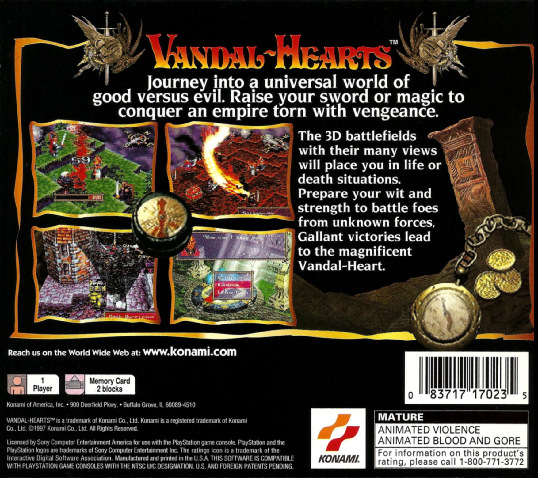 Vandal Hearts - Konami - T-RPG - PlayStation 1 - Import Japon - NEUF SOUS CELLOPHANE