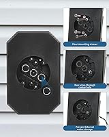 Vista 3 de Bloque de montaje de luz lateral, bloque de montaje de revestimiento de vinilo 8141DBL con caja eléctrica integrada, kit de placa de montaje al aire