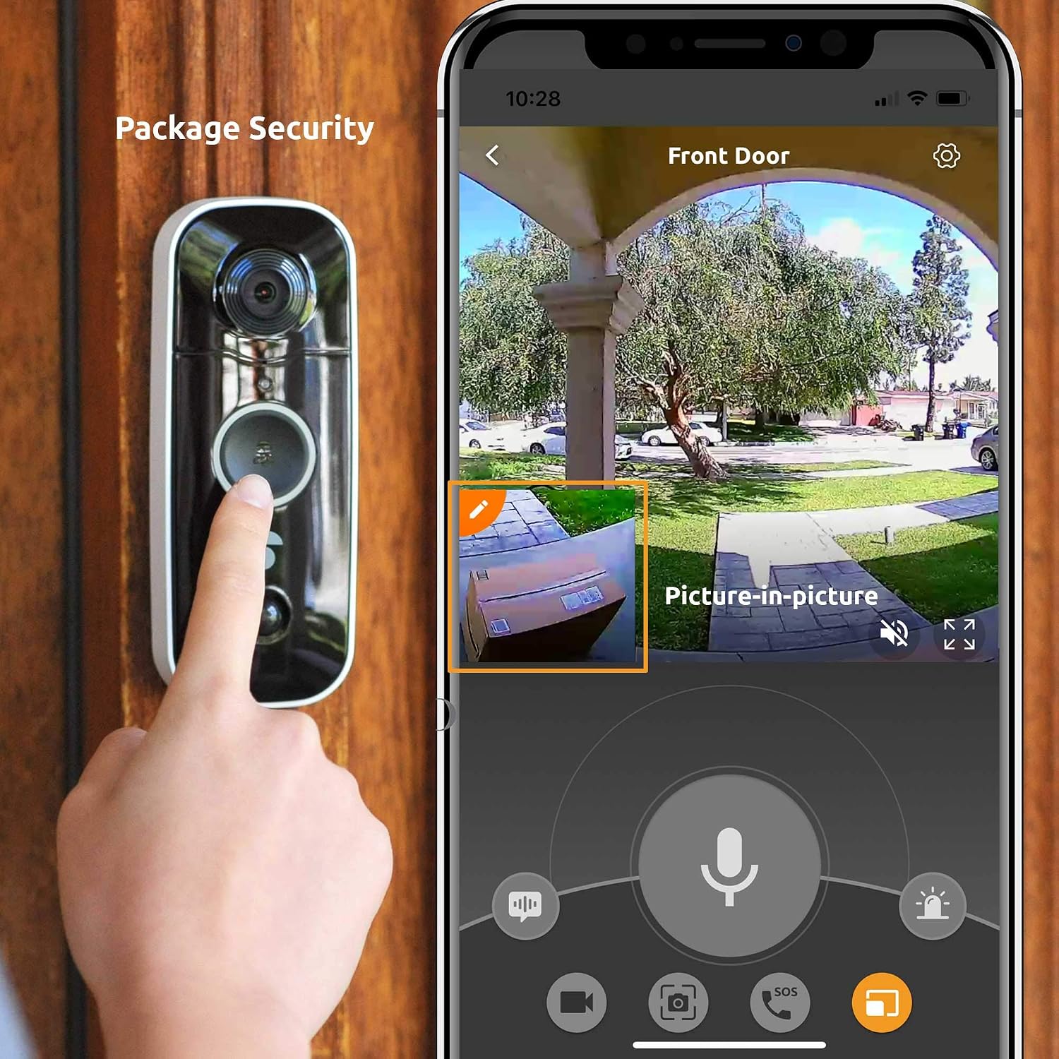 Toucan Wireless Waterproof Night Vision 180 Degree Full HD Video Doorbell, Works with Alexa
