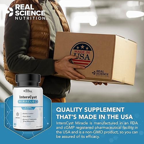 Miniatura 8 de Real Science Nutrition IntersCyst Miracle Un suplemento natural para la salud de la vejiga y los riñones, que proporciona alivio para la cistitis