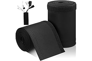 2 Pcs Trolling Motor Cable Organizer Sleeve 120" Black Neoprene Troll Sleeve...