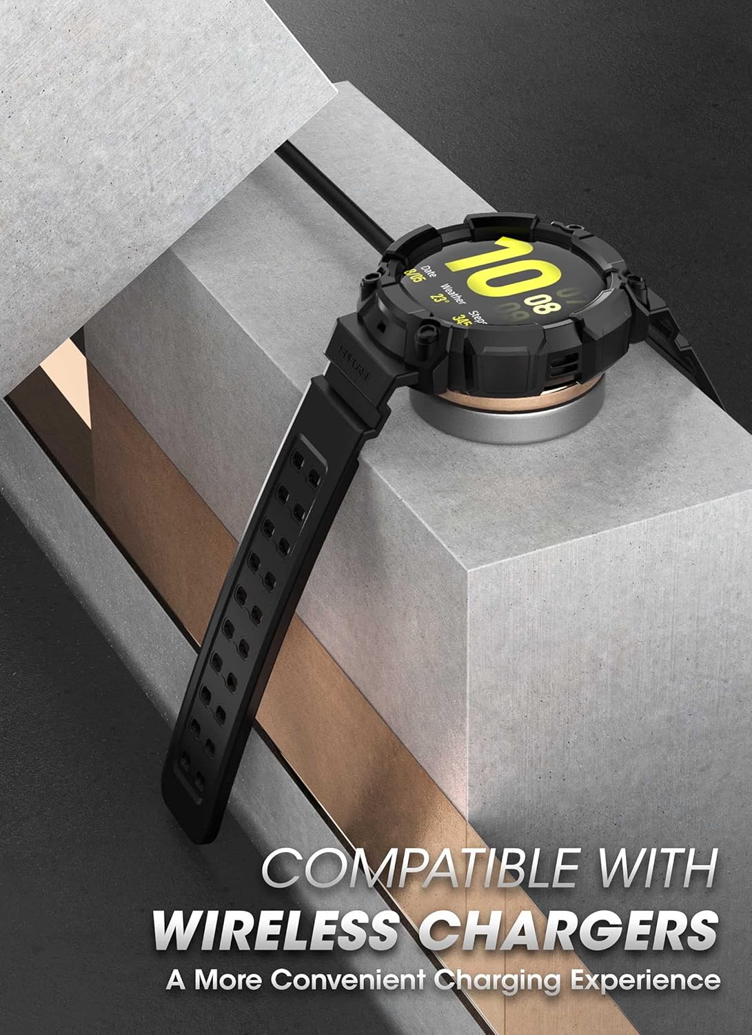 SUPCASE for Samsung Galaxy Watch Active 2/Galaxy Watch Active 40mm Band with Case (Unicorn Beetle Pro), [Military-Grade Drop Protection] [Anti-Scratch] Rugged Men Cover with Adjustable Strap Band - Image 4