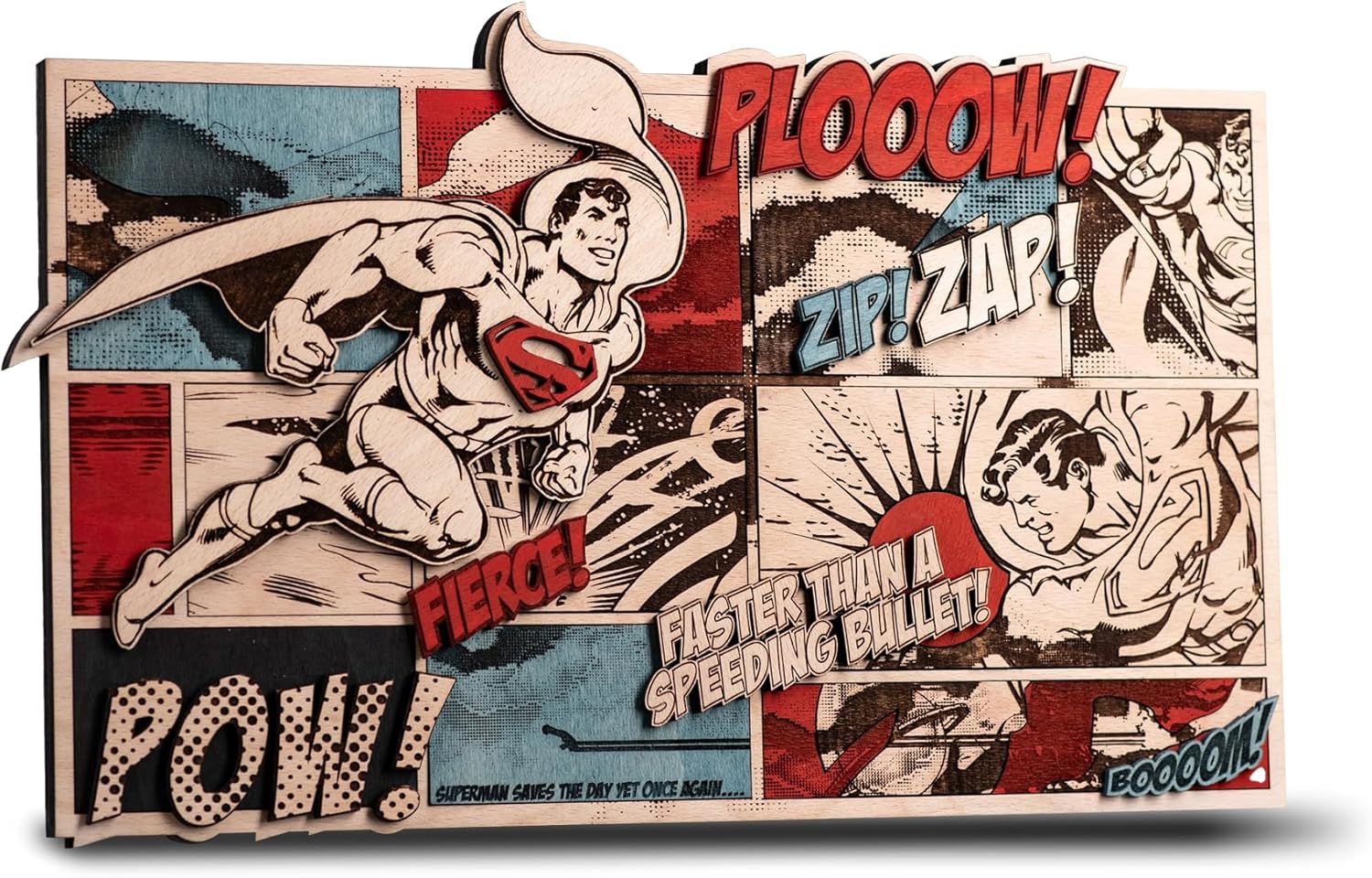 ZE WOOD Superman Poster: Unstoppable Power! - Super Hero 3D Wall Poster