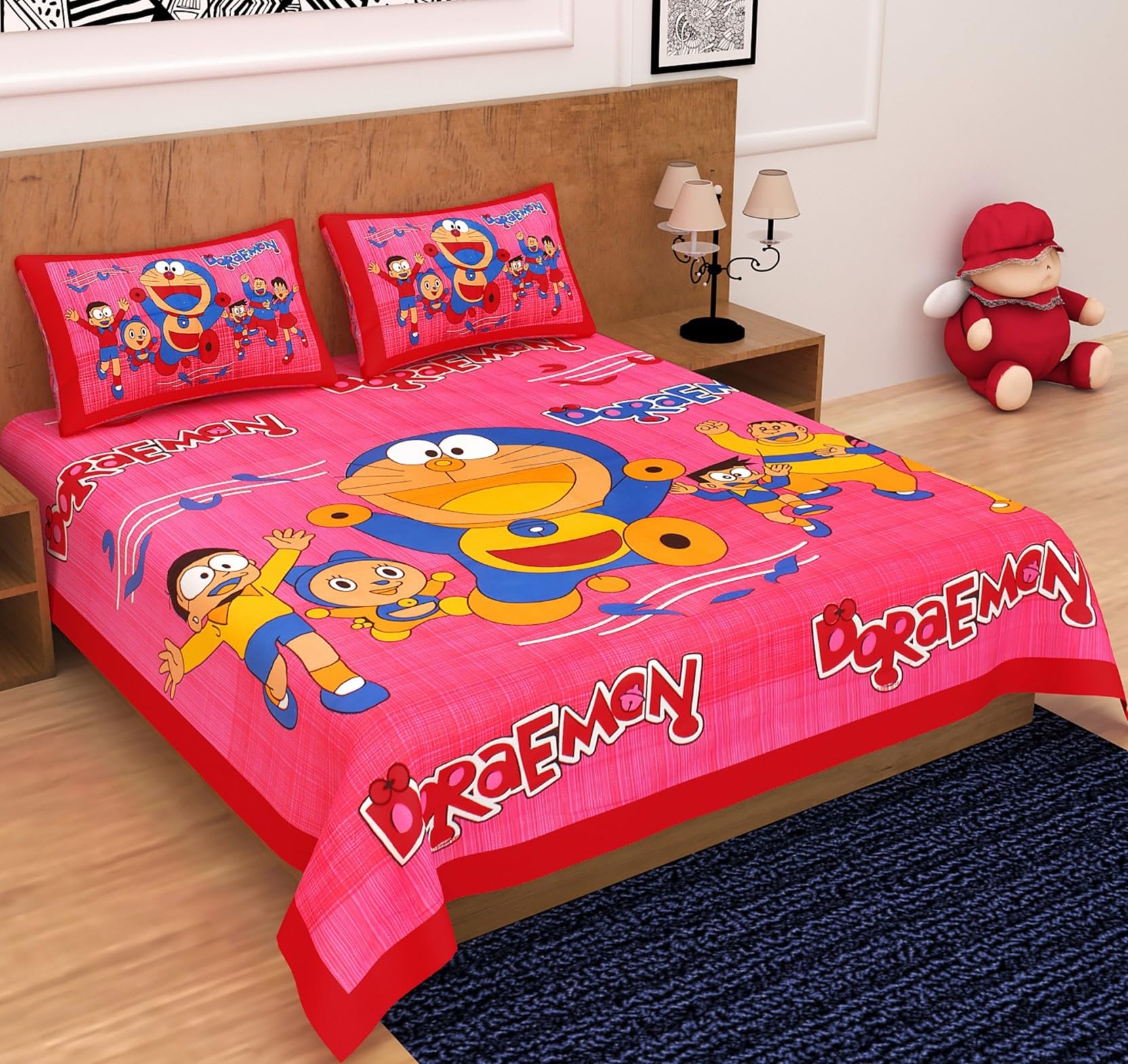 See full amazon price history chart for AC FASHION Rajasthani Jaipuri Traditional Sanganeri Doraemon Print 144 TC 100% Cotton Double Size Bedsheet with 2 Pillow Covers AC FASHION Rajasthani Jaipuri Traditional Sanganeri Doraemon Print 144 TC 100% Cotton Double Size Bedsheet with 2 Pillow Covers (B0CRPPMTCZ) Amazon Price History, Amazon Price Tracker