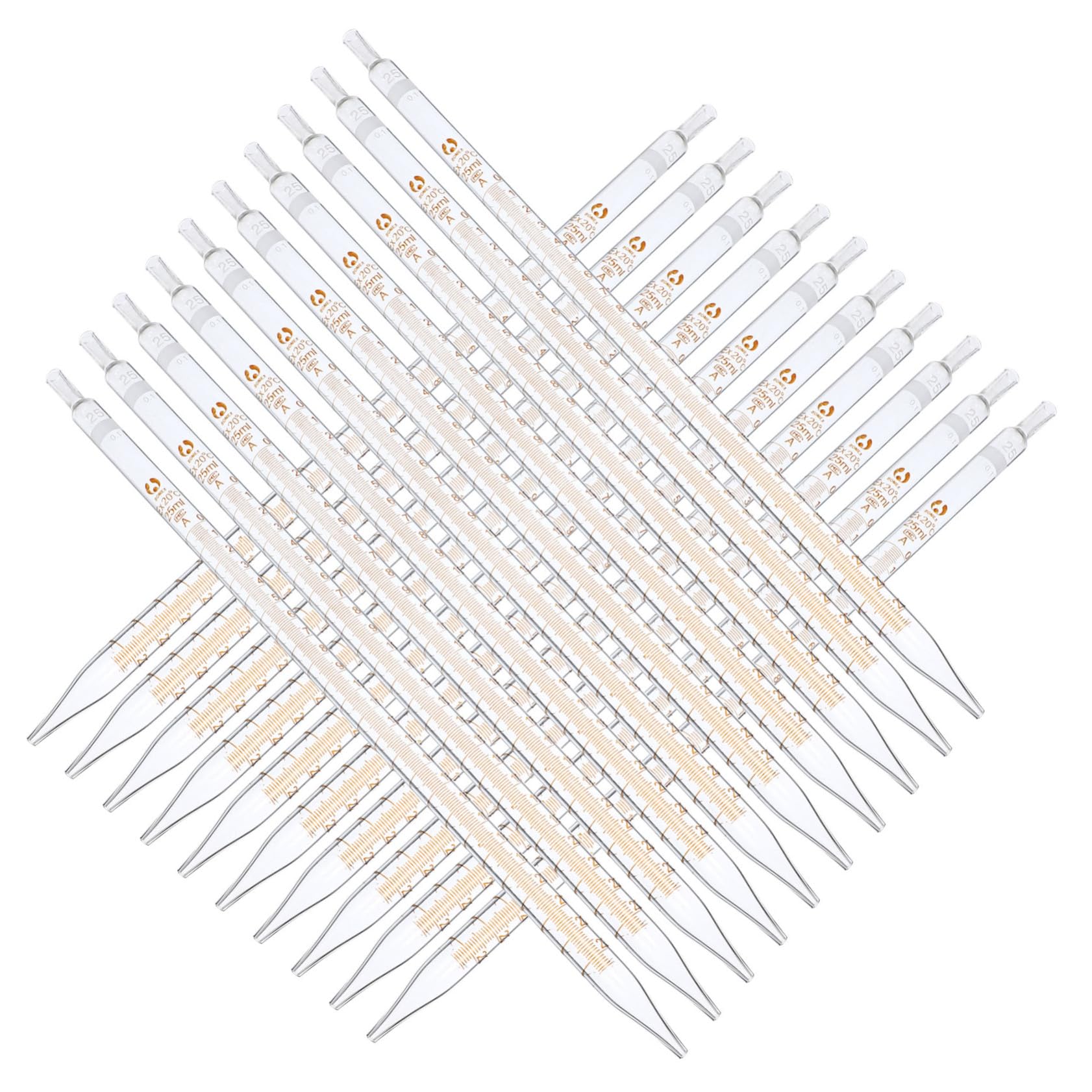 Gatuida 20 Pcs Pipettes Graduées en Verre Pipettes de Laboratoire Échelles Dosage Précis Utilisation en Laboratoire
