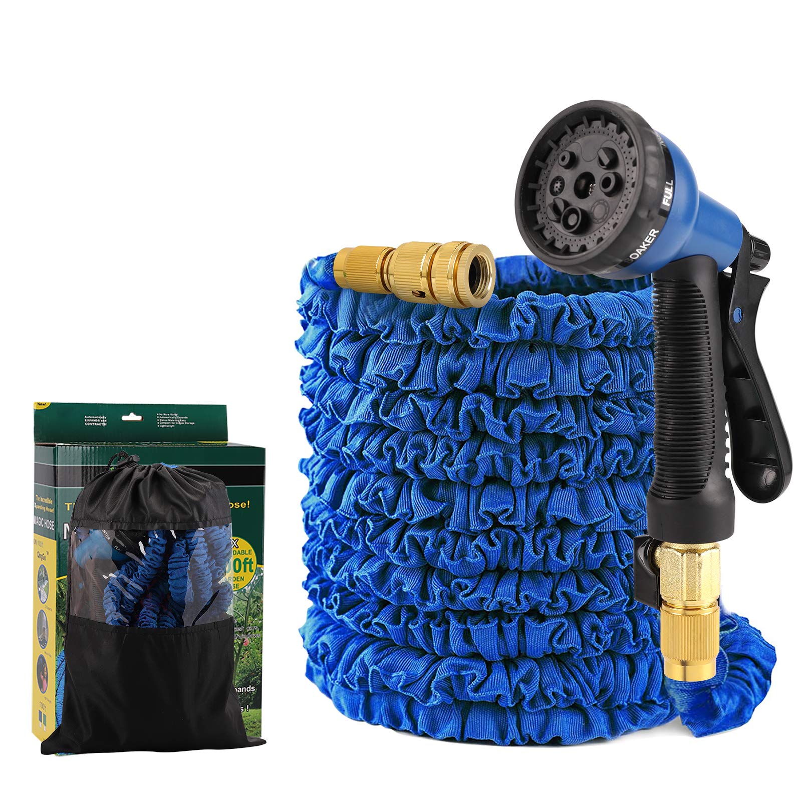 Buy HALOVIE 100ft/30m Expandable Garden Hose Extendable Water Pipe Retractable Hose 8 Modes