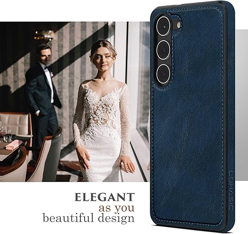 Miniatura 3 de LOHASIC Funda para teléfono Samsung Galaxy S23 Plus, elegante funda de piel sintética con puntada retro vintage S23+ para hombres y mujeres, agarre