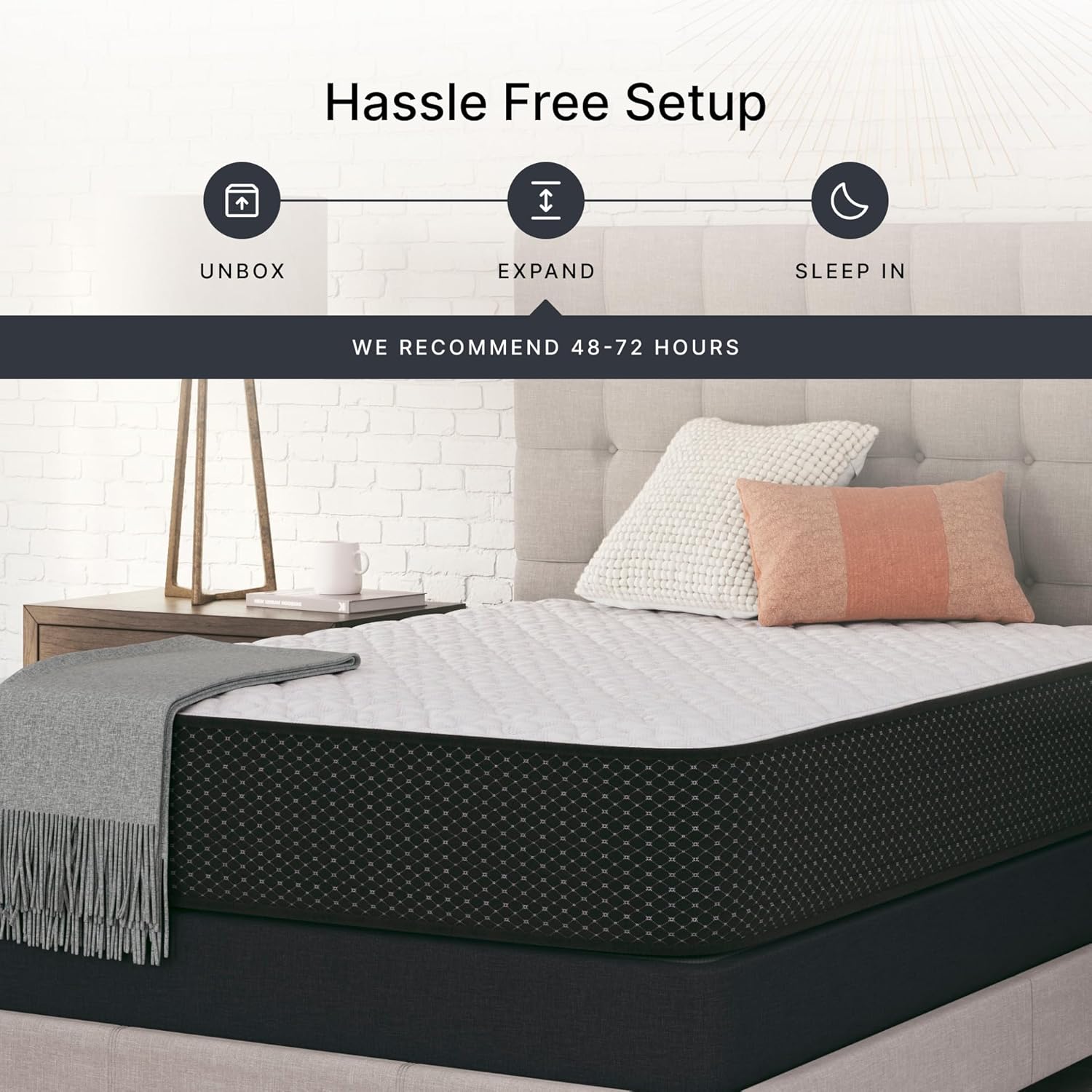 Signature Design by Ashley Limited Edition Firm 12 Inch Hybrid Mattress with Gel Memory Foam and Edge Support for Cool Sleep and Pressure Relief, Queen, Fiberglass Free, Mattress In A Box - Image 4