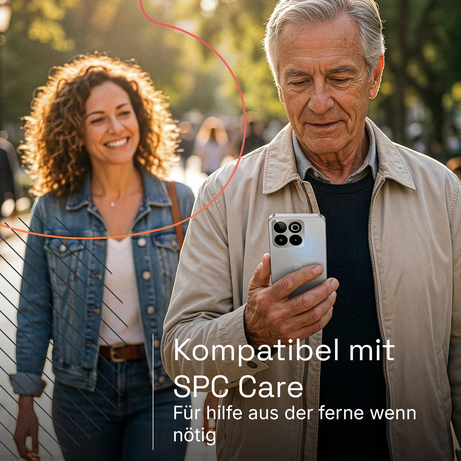 SPC Zeus 2 Elite – Smartphone Senior mit 6,7-Zoll-Display und 128GB | Triple cam 50MP, NFC und Schnellladefunktion | Easy-Mode, XL-Symbole und Kompatible mit App Fernverwaltung und -ortung – Silber