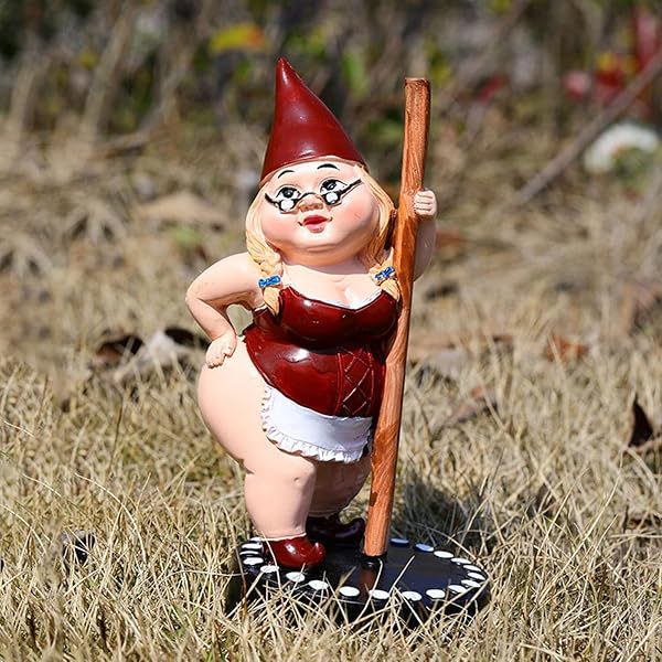 Garden Yard Art Figurine, Resin GNOME Lawn Decor, Pole Dance Garden Sculpture, Humorous GNOME Statue, Creative Patio Lawn Ornament, Funny GNOME Yard Decor for Patio, Lawn, Garden Yard and Art - 3