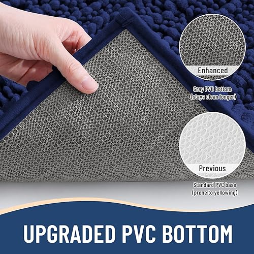 Miniatura 5 de Arotive - Alfombra para el baño de felpilla, extrasuave, gruesa, absorbente, peluda, antideslizante, lavable en lavadora, apta secadora, afelpada