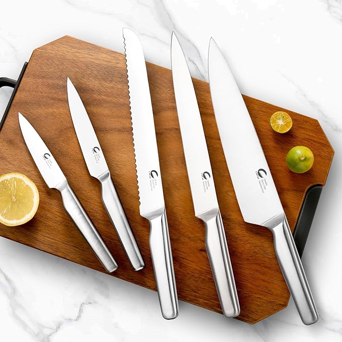 Set Cuchillos Cocina 6 Piezas Acero Inoxidable con Base miniatura 9