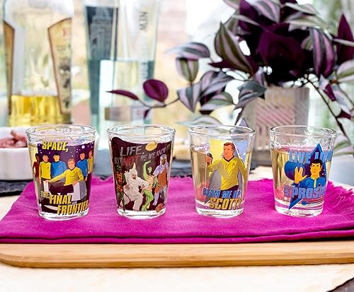 Miniatura 6 de Toynk Star Trek The Original Series - Mini vasos de vaso de whisky de 2 onzas, juego de 4  Home Barware Drinkware