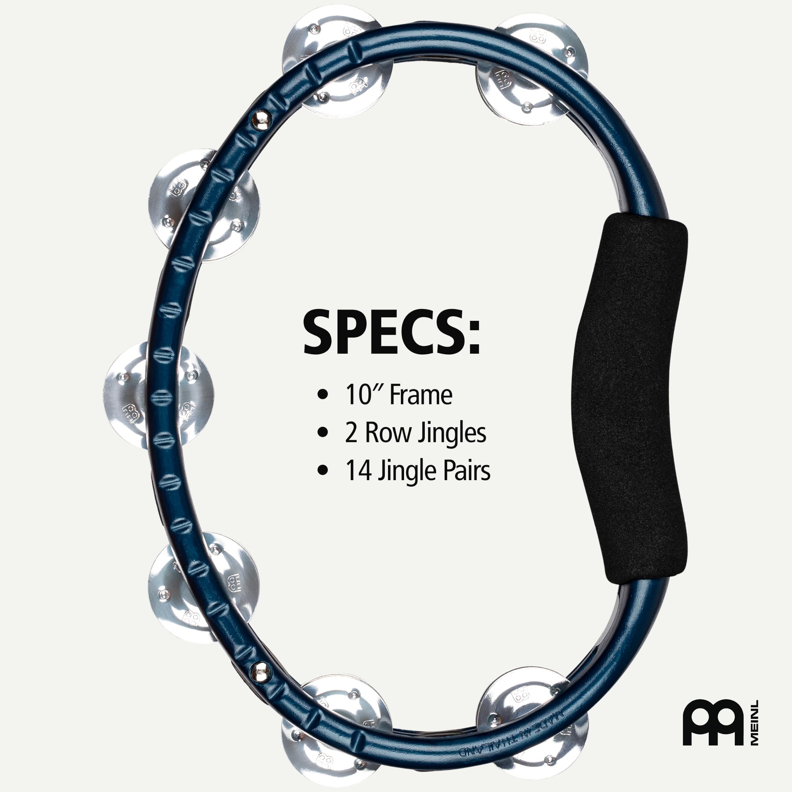 Meinl Percussion Traditional Hand Held Tambourine, Blau (TMT1A-B)
