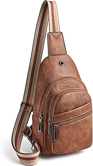 Shrrie Sling Bag Crossbody Bag for Women Vegan Leather Fanny Pack Women Small Travel Purse Chest Waist Bag For Daily Use