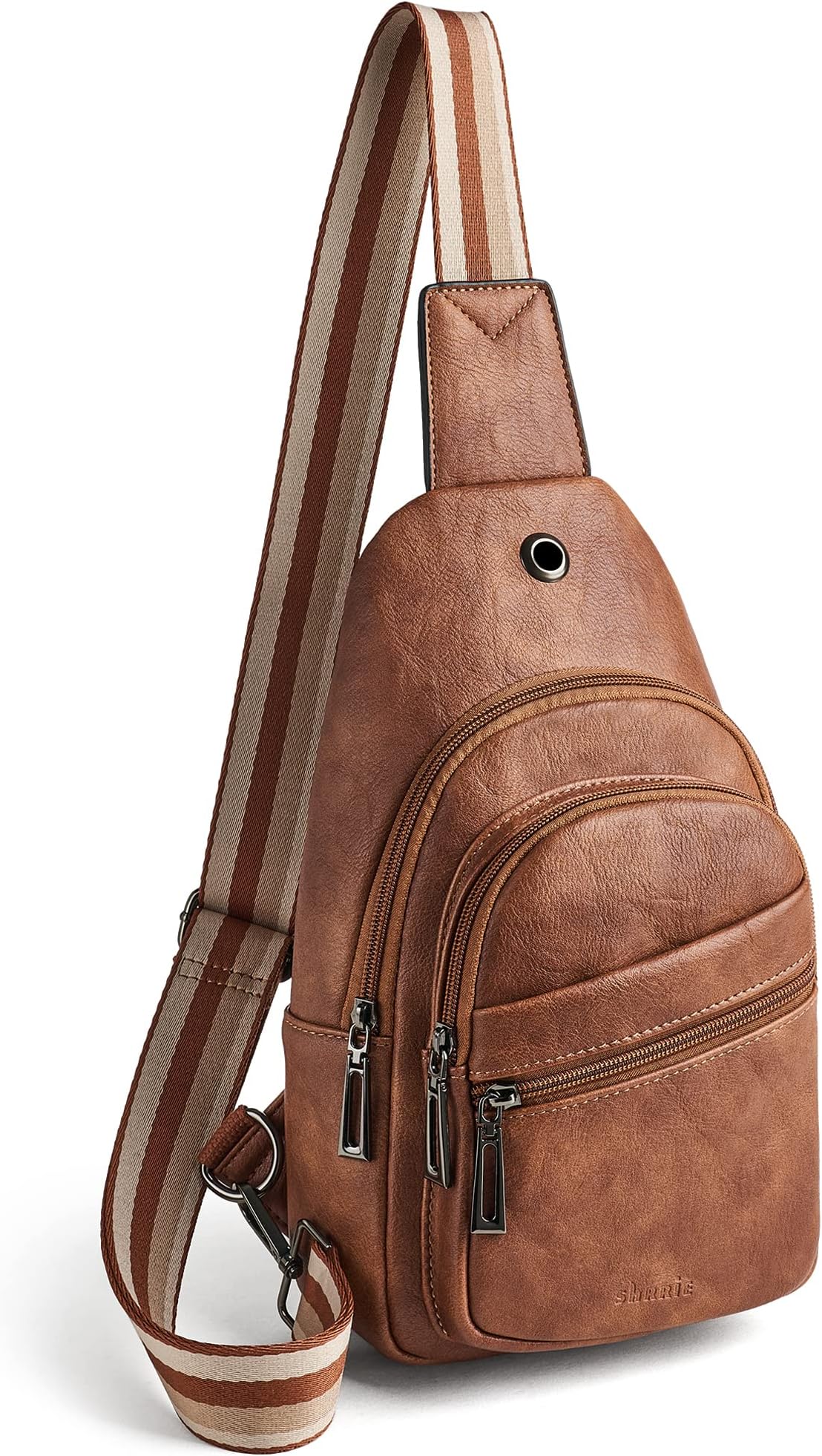 Shrrie Sling Bag Crossbody Bag for Women Vegan Leather Fanny Pack Women Small Travel Purse Chest Waist Bag For Daily Use