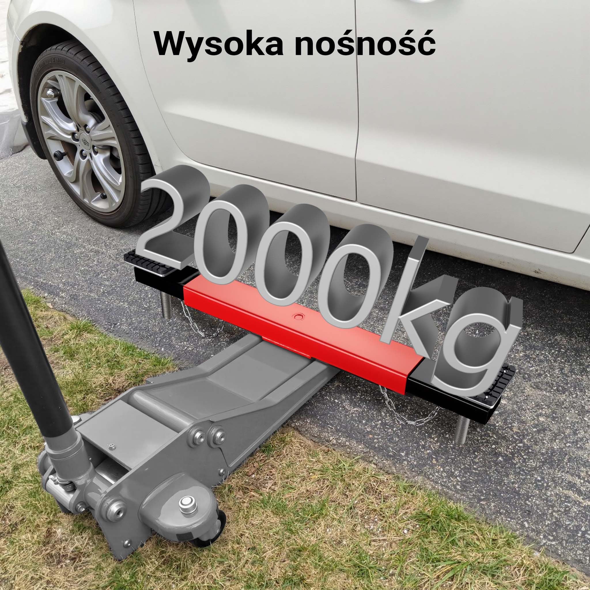 Wiltec belka poprzeczna mostu podnośnikowego 2000kg Belka poprzeczna mostu podnośnikowego z gumowymi podkładkami