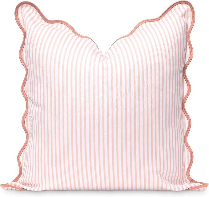 Funda de Almohada Decorativa 50x50 cm Blush Pink Rayas