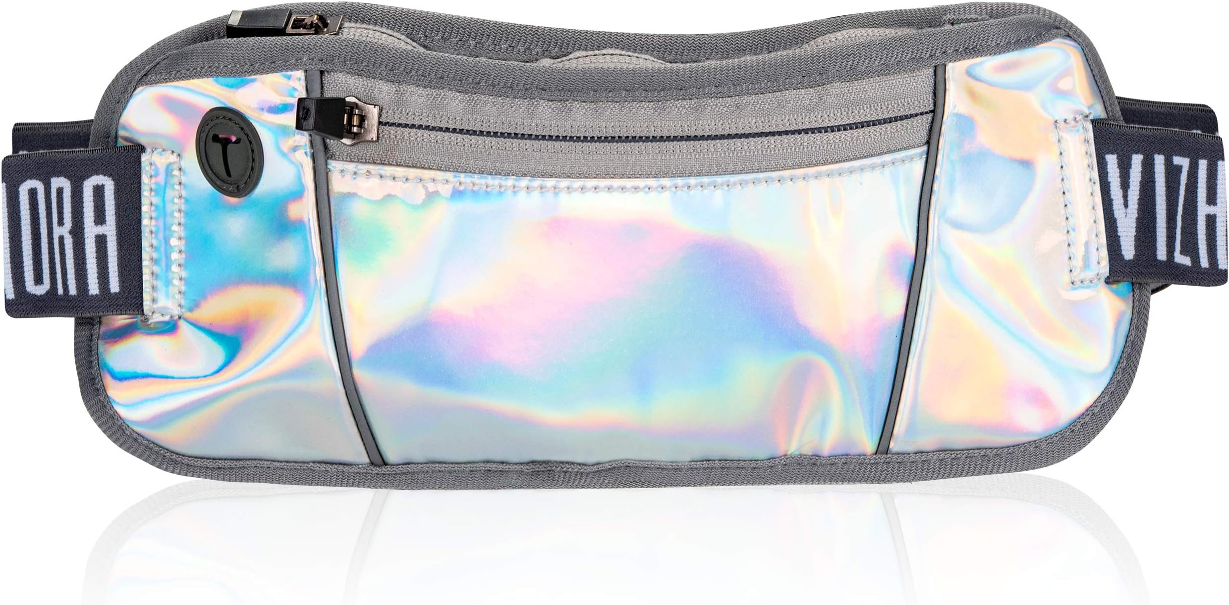 Holographic Fanny Pack for Women - Small Slim Fashion Waist Bag for Running, Rave, Festival, Hiking