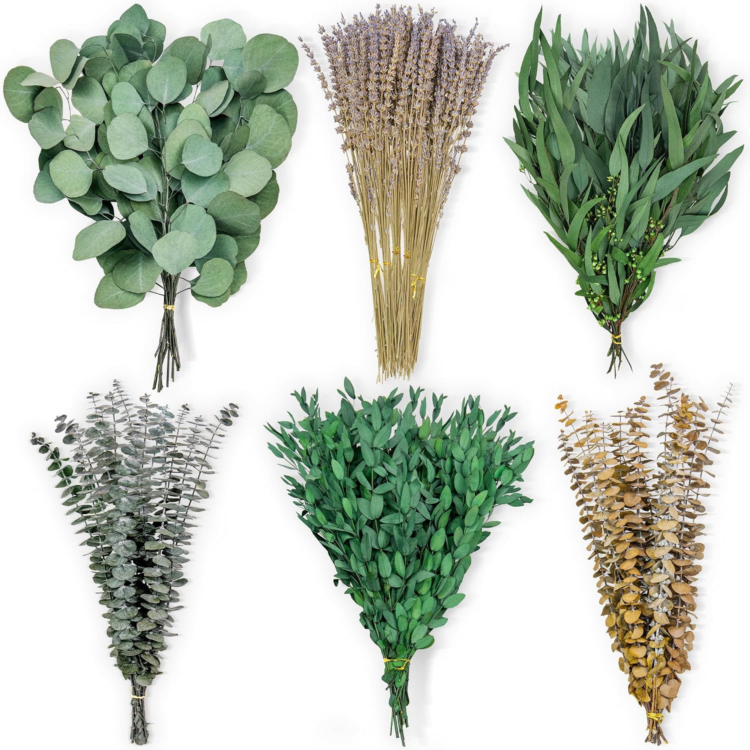 52 PCS Preserved Eucalyptus & Lavender Shower Bundle, Real Dried Eucalyptus Stems for Shower Hanging, Shower Head Plant, Bathroom Greenery, Spa Bathroom Decor, Boho Bathroom Decor