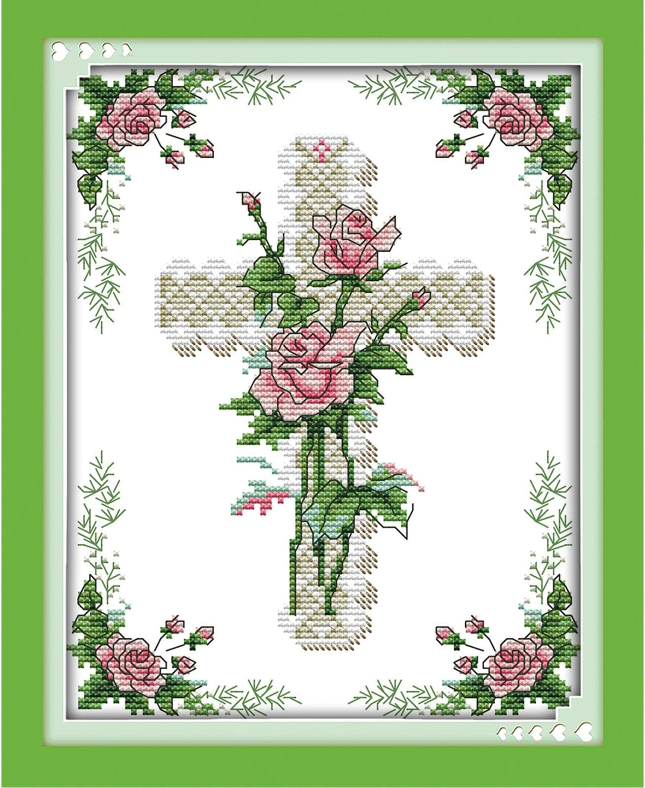 ITSTITCH Cross Stitch Kits Stamped Cross-Stitching Patterns for Beginner Adults, Embroidery DIY Crafts Needlepoint Starter Kits (Stamped 8.3×11 inch)