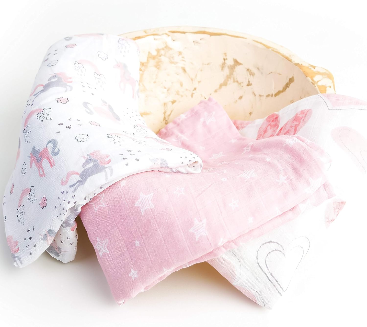Kids N’ Such Extra-Large Muslin Baby Swaddle Blanket, Mystical, 47 x 47, 3 Pack : Baby